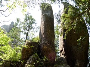 写真13 鷹見岩を見上げる 写真13