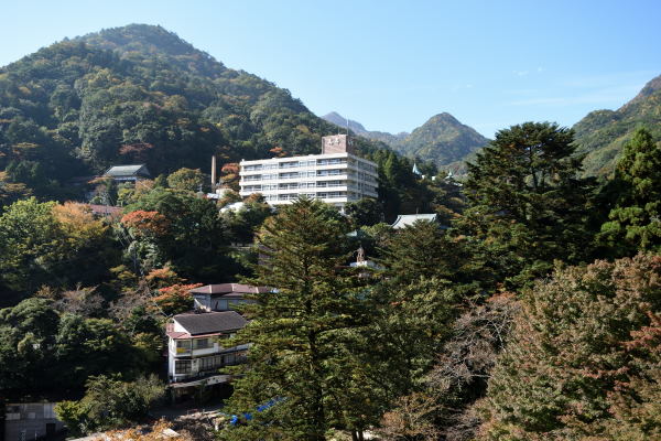 写真16 御在所ロープウエイ・湯の山温泉駅から見る湯の山温泉 写真16 御在所ロープウエイ・湯の山温泉駅から見る湯の山温泉