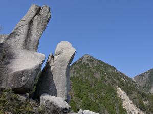 写真3 立岩にて 写真3 立岩にて