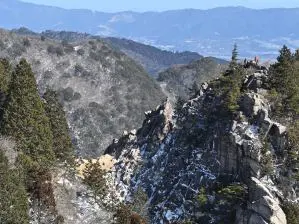 写真1 中道キレット、ロープウェイから 写真1 中道キレット、ロープウェイから