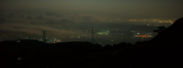 写真3 夜景 6合目手前にて 写真3 夜景 6合目手前にて