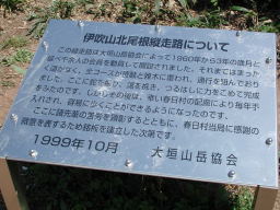写真 伊吹山北尾根縦走路について